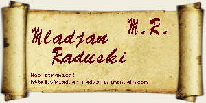 Mlađan Raduški vizit kartica